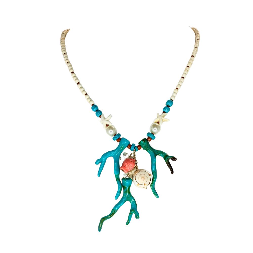 Beaded Coral Reef Sealife Necklace