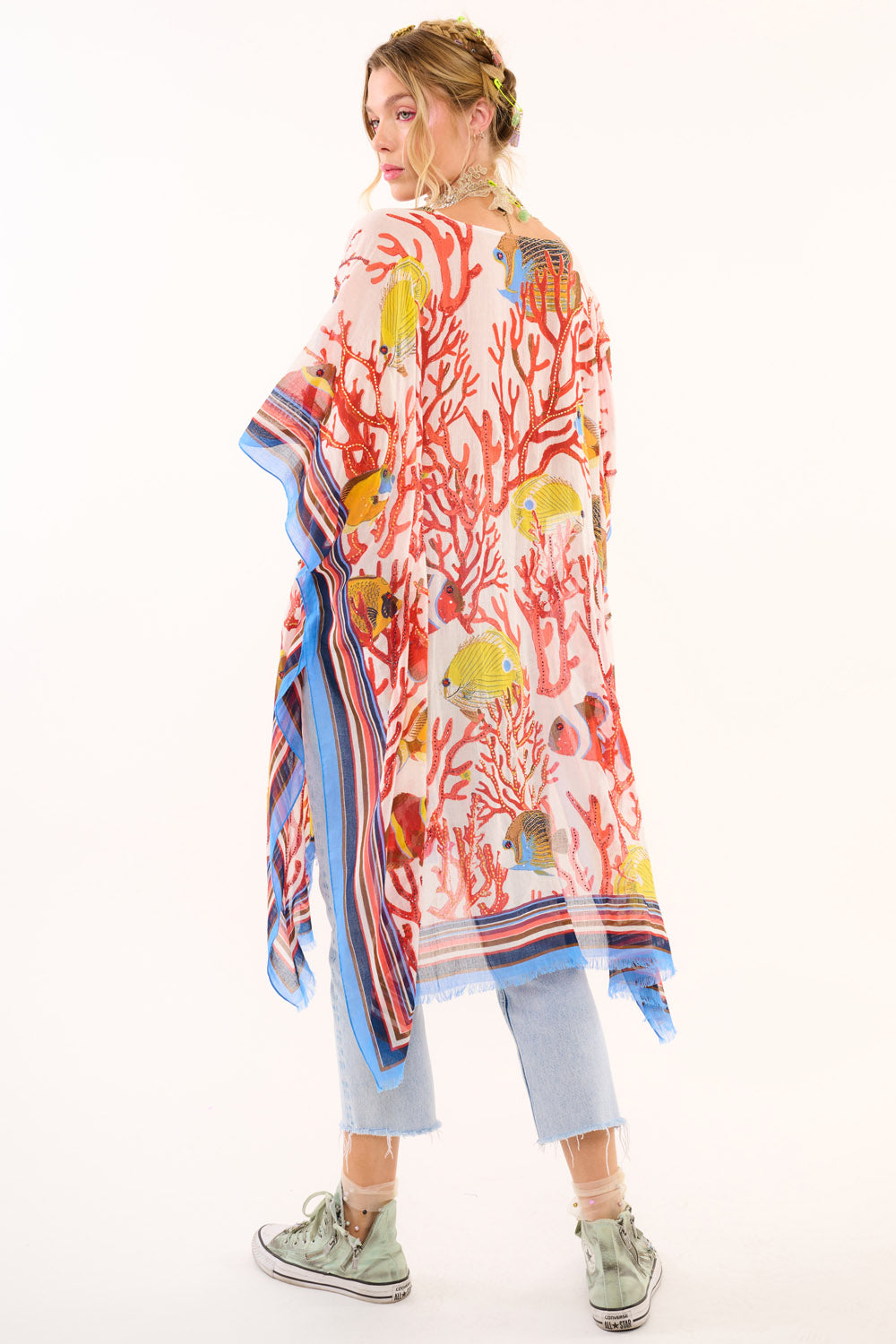 Sea of Belief Hand Embellished kimono