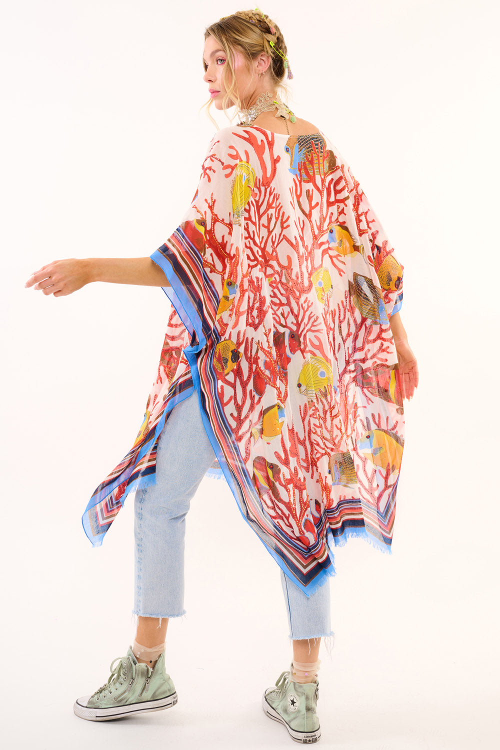 Sea of Belief Hand Embellished kimono