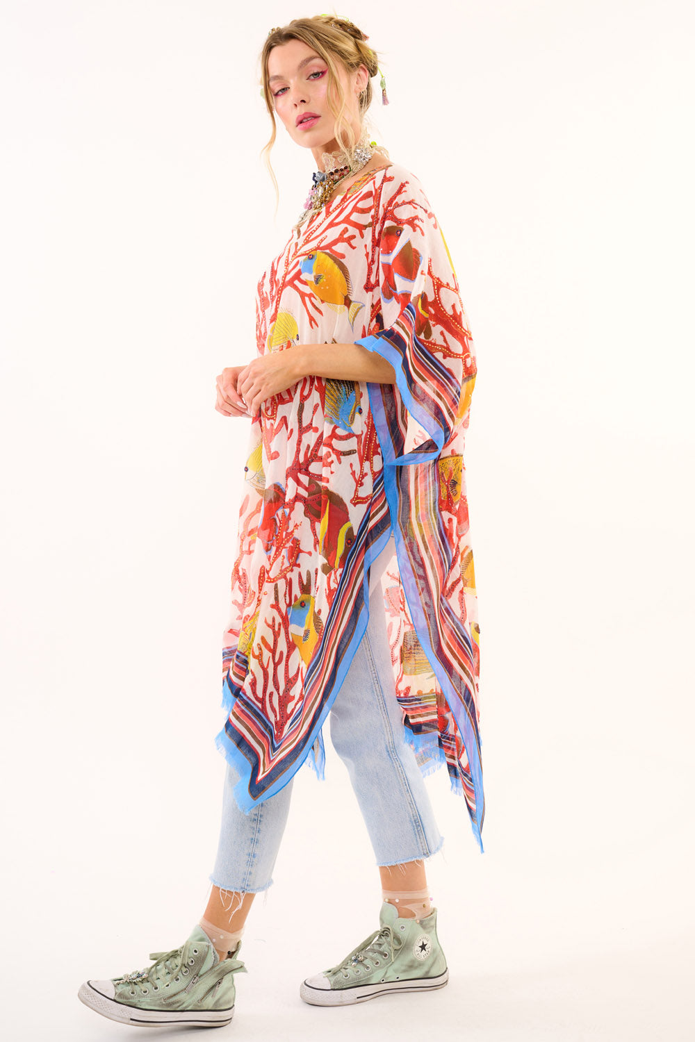 Sea of Belief Hand Embellished kimono