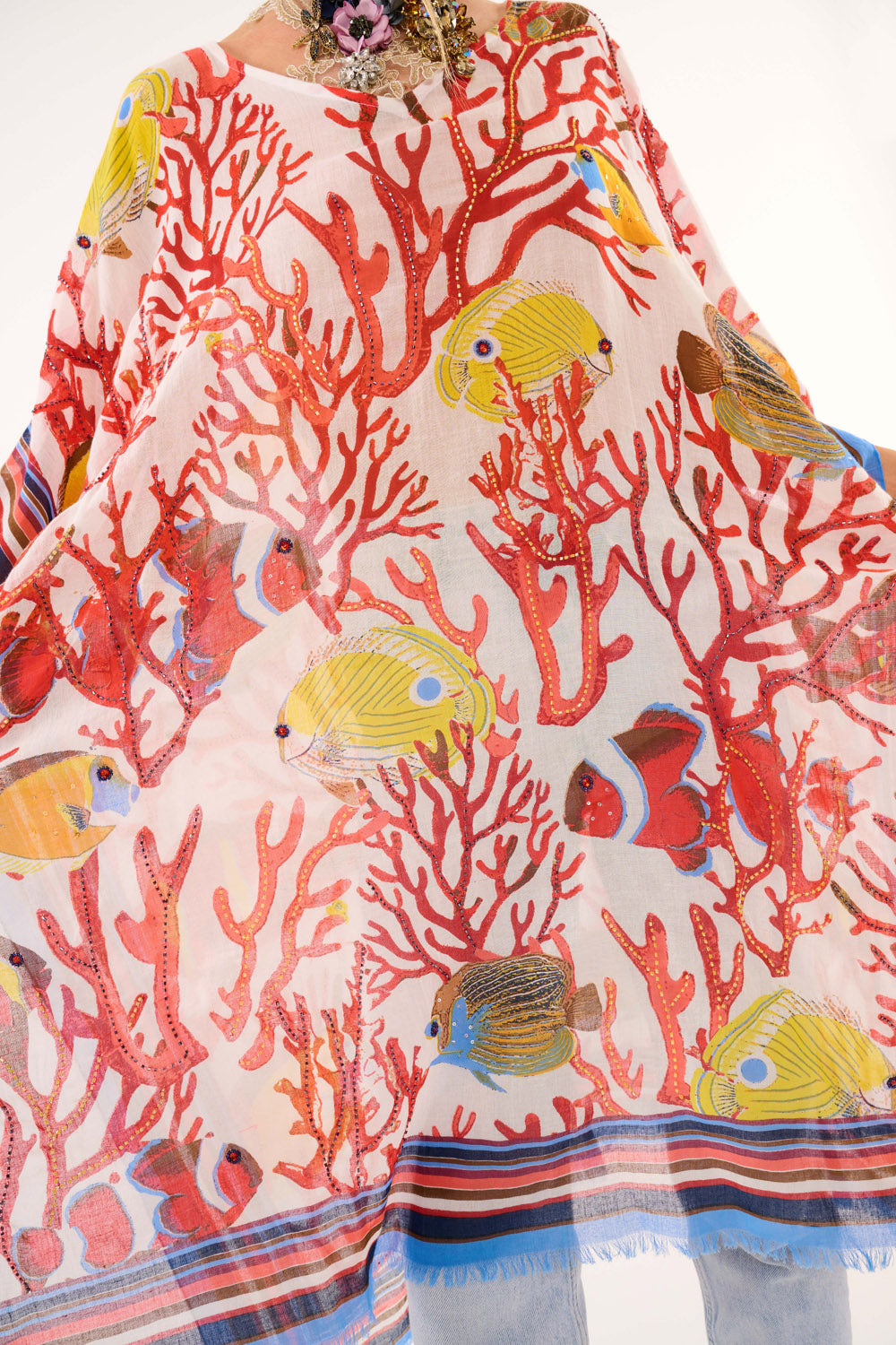Sea of Belief Hand Embellished kimono