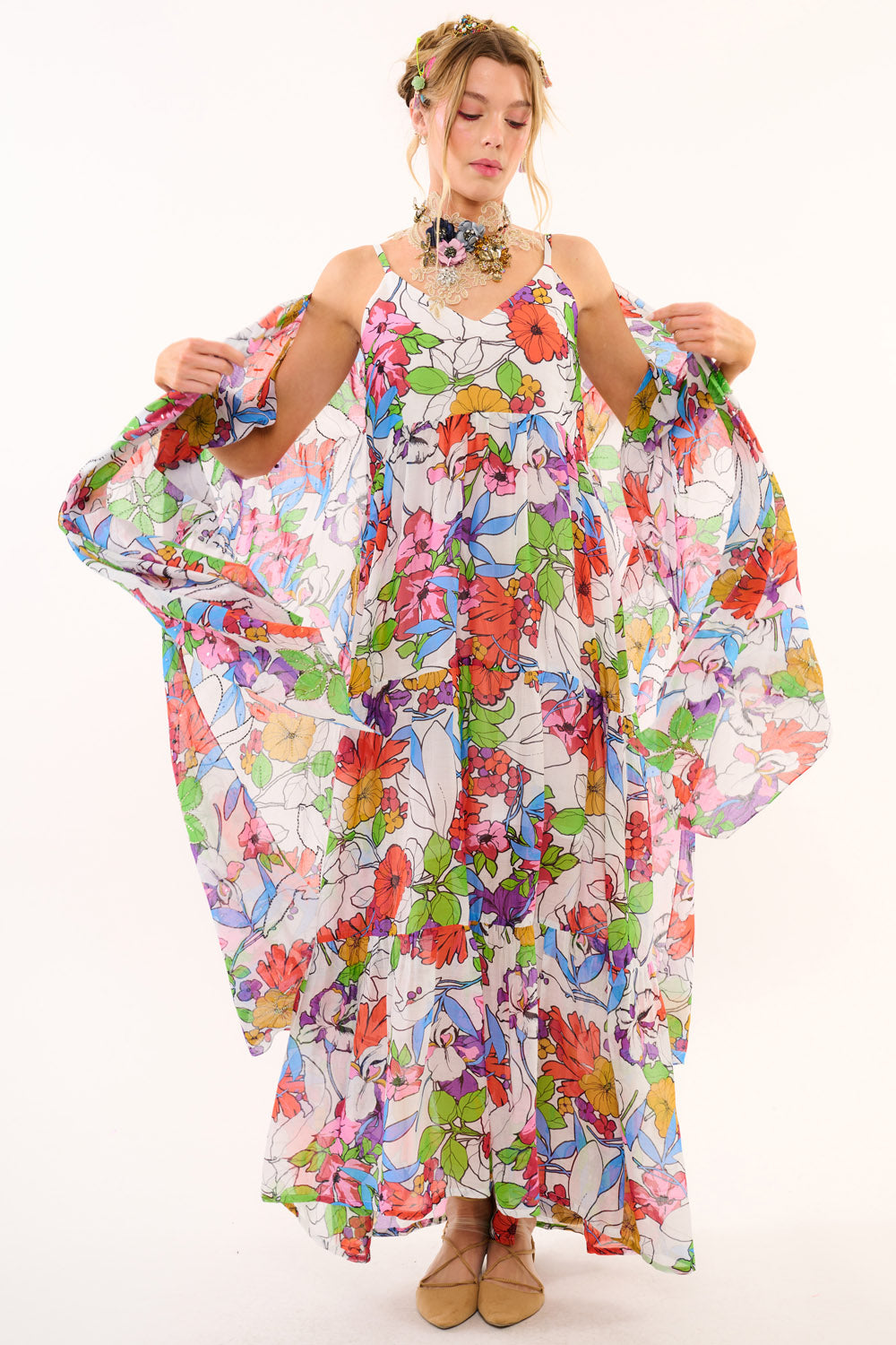 Virginia Embellished Floral Kimono