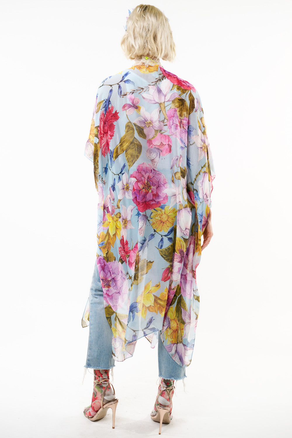 Roman Holiday Hand-Beaded Kimono