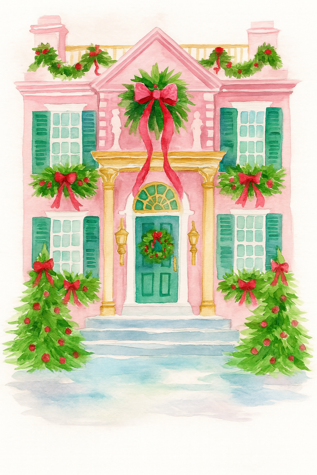 Christmas House Print