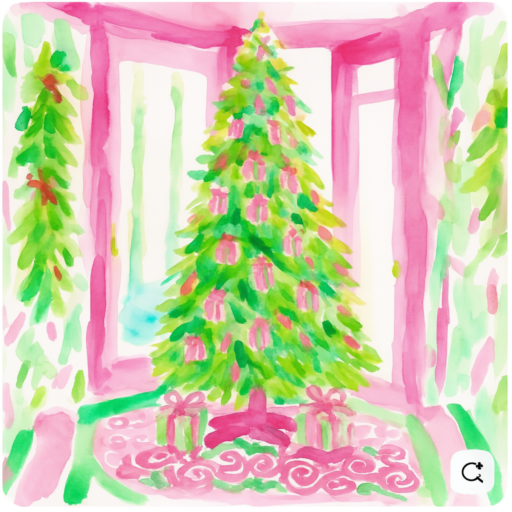 Christmas Green Tree Print