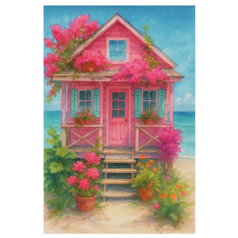 Pink House Print