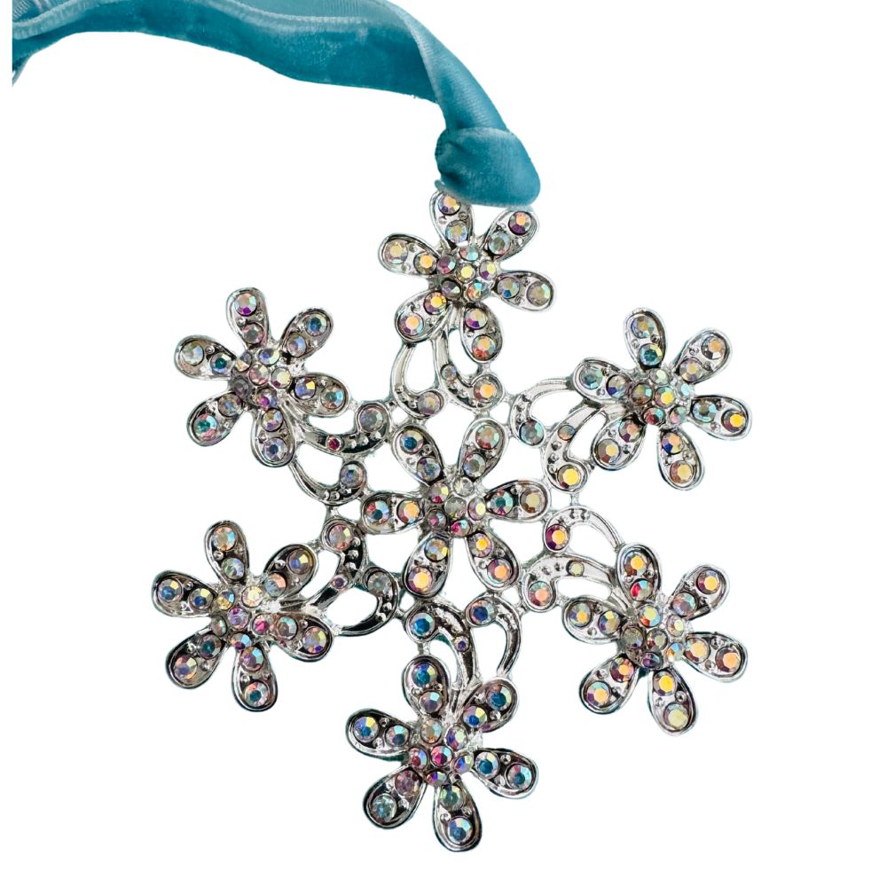Rhinestone Snowflake Ornament