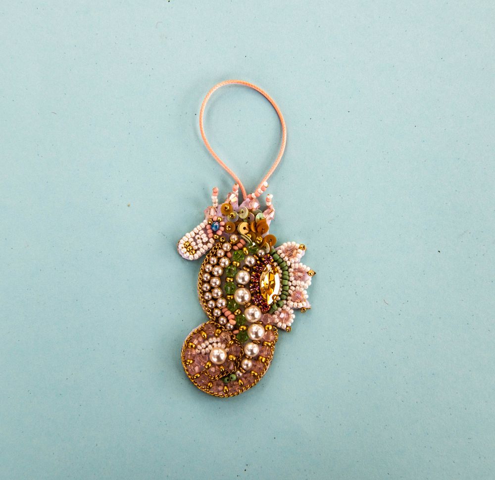 Beaded Ornament - Decorative Seahorse