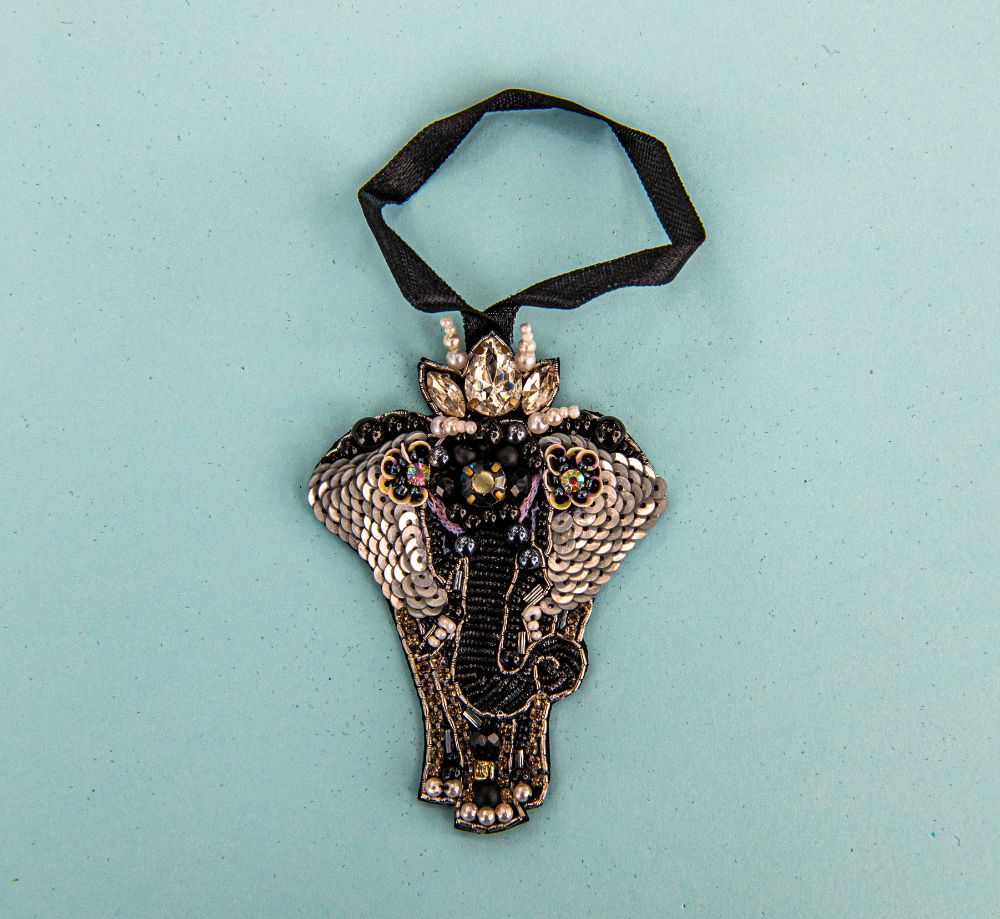 Beaded Ornament - Elephant