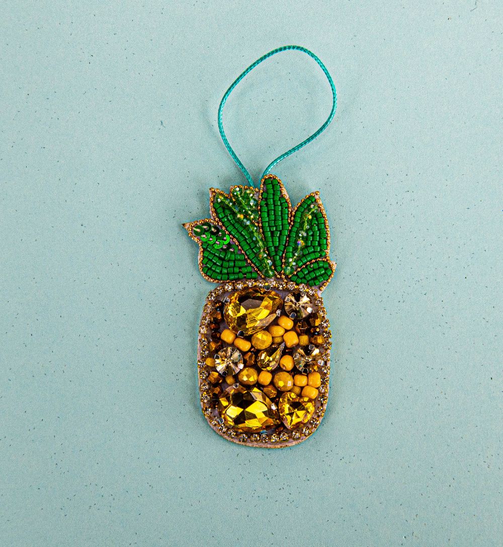 Beaded Ornament - Pineapple