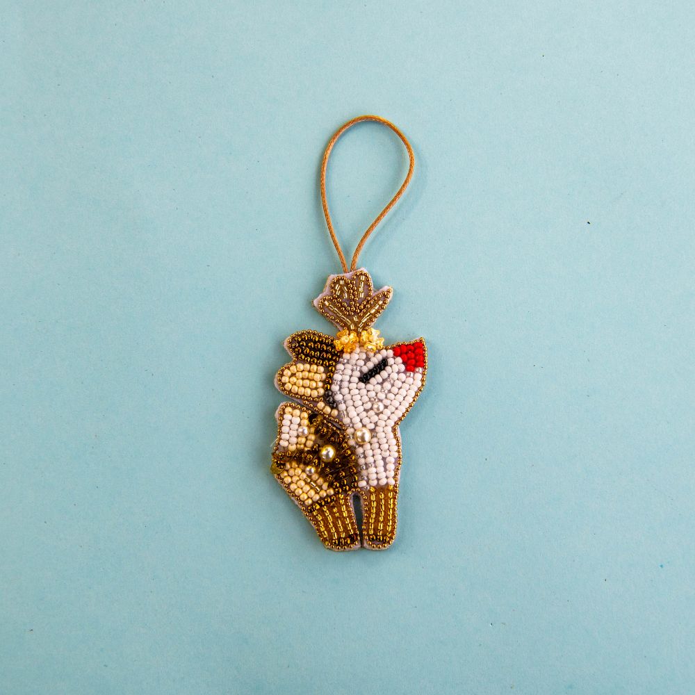 Beaded Ornament - Rudolph Red Nose