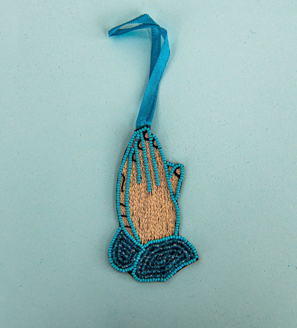 Beaded Ornament - Praying Hands