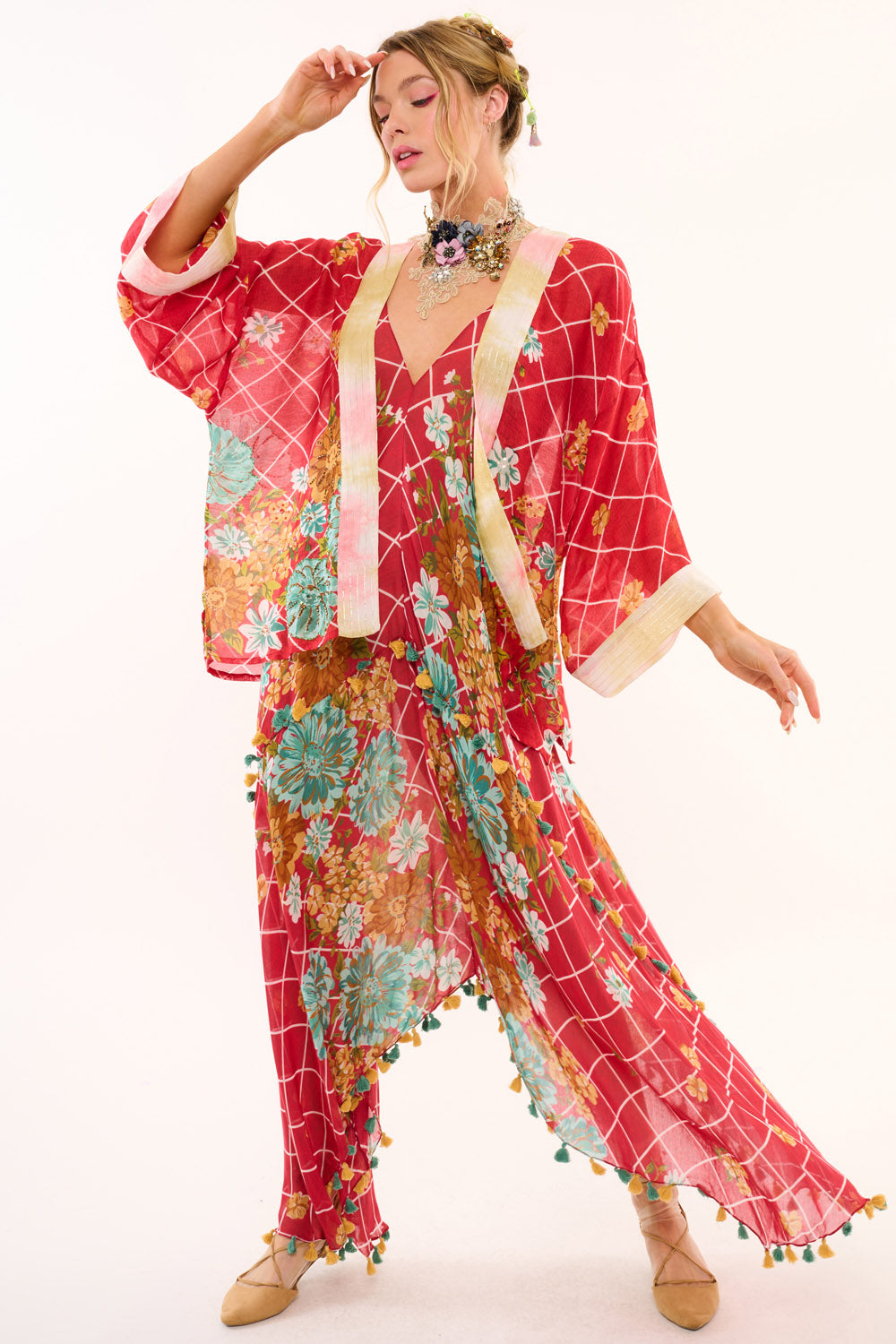 Borrocow Beauty Hand Embellished Kimono