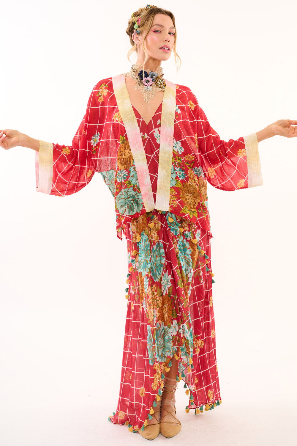 Borrocow Beauty Hand Embellished Kimono