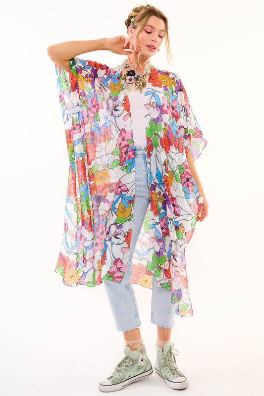 Virginia Embellished Floral Kimono