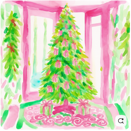 Christmas Green Tree Print