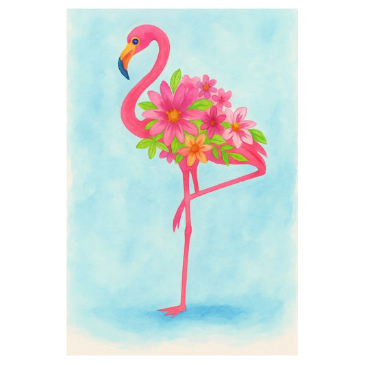 Pink Flamingo Print
