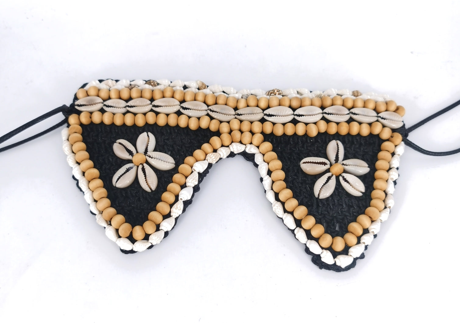 Boho Style Anklet - Ibiza hand crocheted cowrie shell with beads