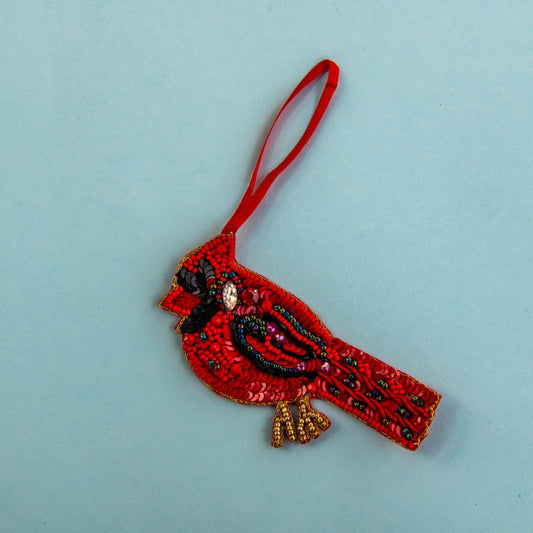 Beaded Ornament - Cardinal