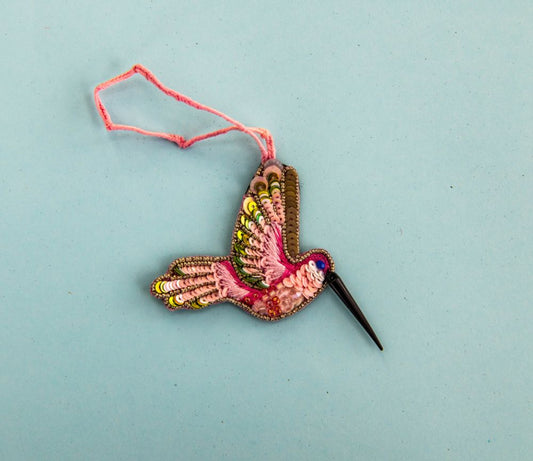 Beaded Ornament - Hummingbird