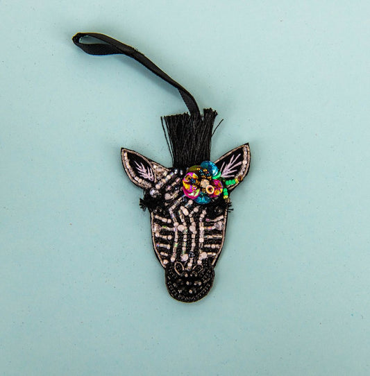 Beaded Ornament - Male Zebra