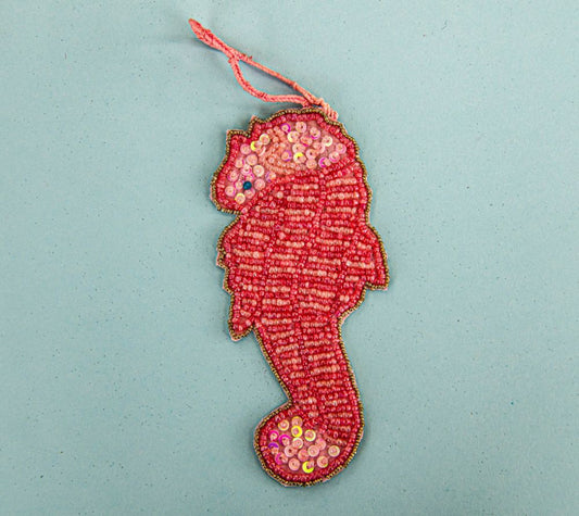 Beaded Ornament - Seahorse