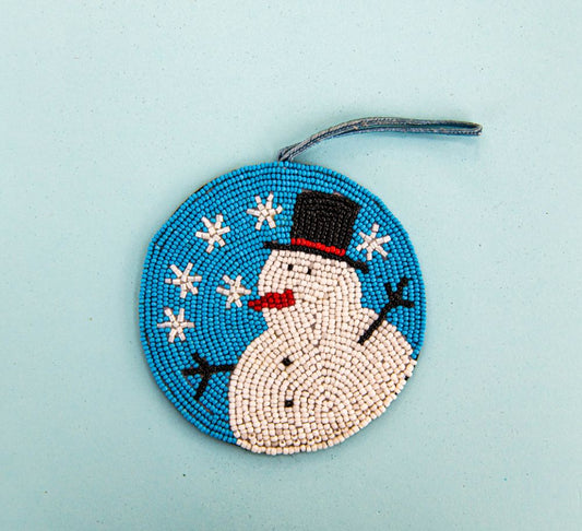 Beaded Ornament - Snowman