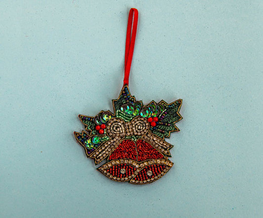 Beaded Ornament - Christmas Bells