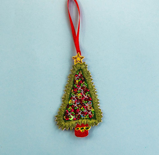 Beaded Ornament - Christmas Tree